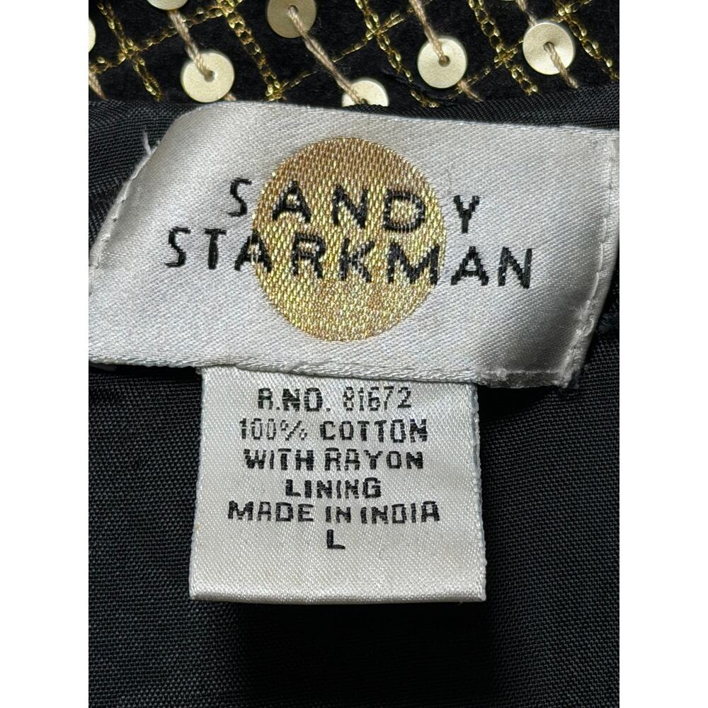 Sandy Starkman Vintage Embroidered Velvet Long Coat Size L - Picture 3 of 14